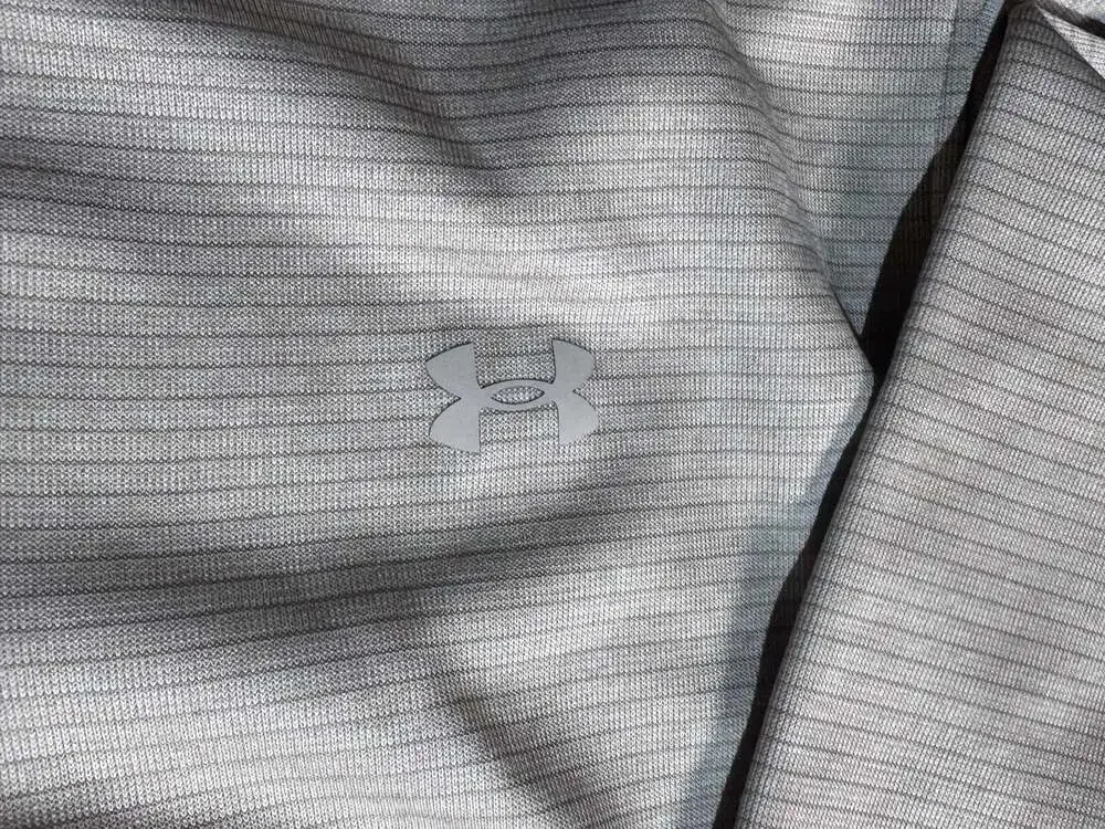 Under Armour Golf Storm SweaterFleece 1/4 Zip Pullover Grey Striped